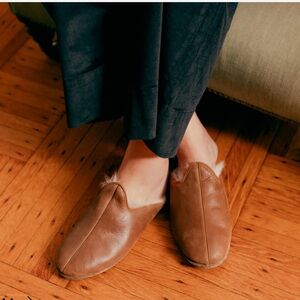 Sabah Loafers Fort Worth Brown Shearling Baba Leather